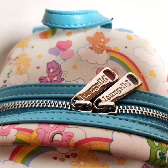 Loungefly Care Bears Mini Backpack 40th Anniversary All Over Pattern Bag - Picture 7 of 11
